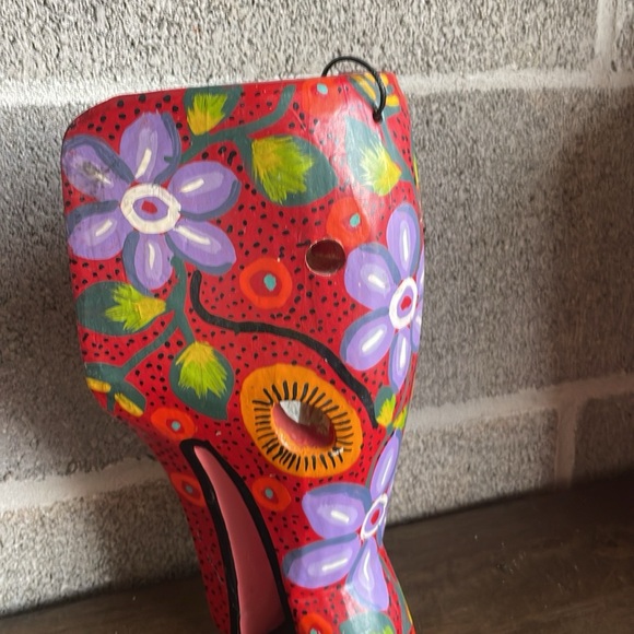 Red Wild Pig Mask - Picture 2 of 3